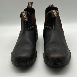 Blundstone Ladies Boots,size 9,dark brown leather,brown elastic side panels